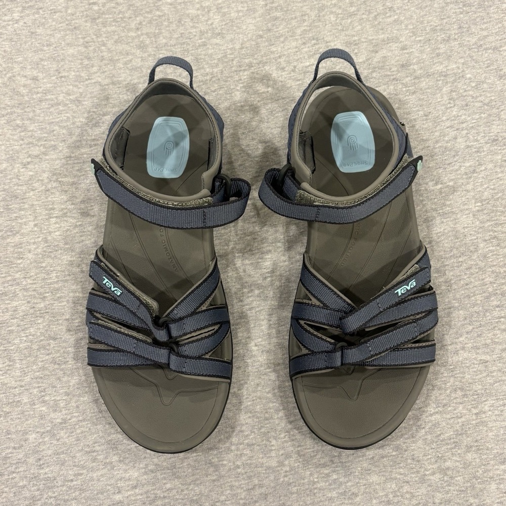 Teva Tirra Sport Sandals Women's Size 9 Gray/Blue Casual Comfort Water F27118B - Picture 6 of 9